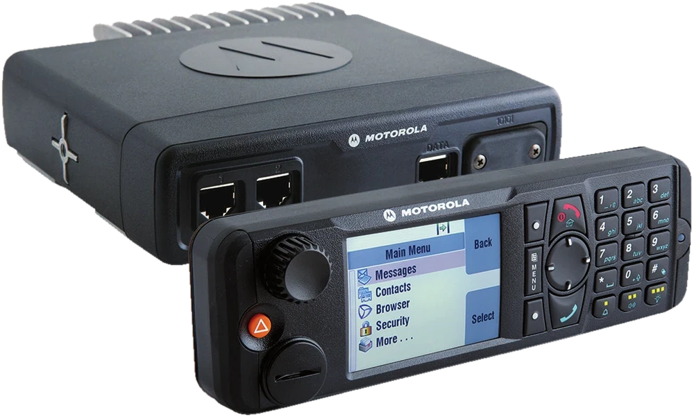 Motorola MTM5500 TETRA mobile radio with remote control head